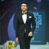 Sandip Soparrkar and his son Arjun Soparkar walk as showstoppers for India Kids Fashion Week – IKFW