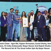 153 Cyclists. One Nation. Suniel Shetty & Amruta Fadnavis Power Baqar Nasser’s Historic Record Spin