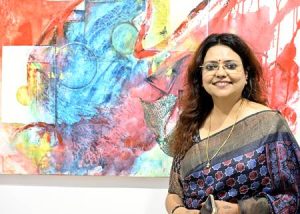 “PRAVAH” Solo Show Of Paintings By Anjali Prabhakar In Jehangir Art Gallery