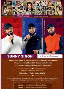 SUNNY SINGH – A Touch Of Mukesh – A Voice That Brings Timeless Melodies Back To Life